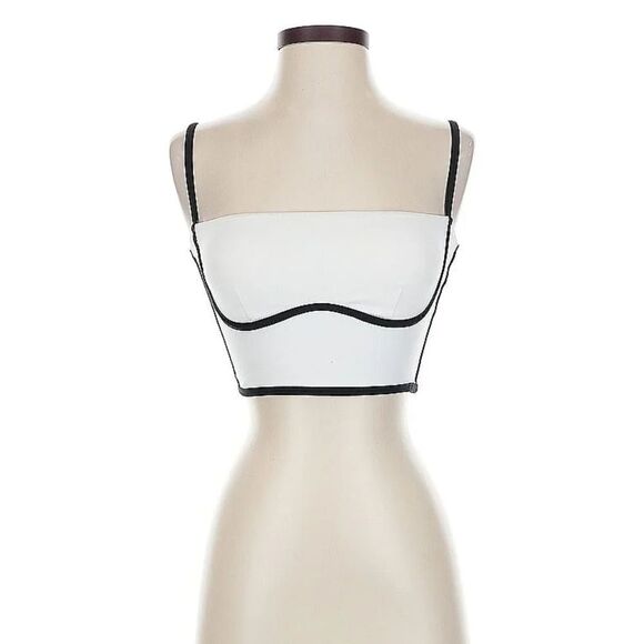 ALO Yoga Tops - Alo Yoga Airbrush Streamlined Bra Tank Black White Small